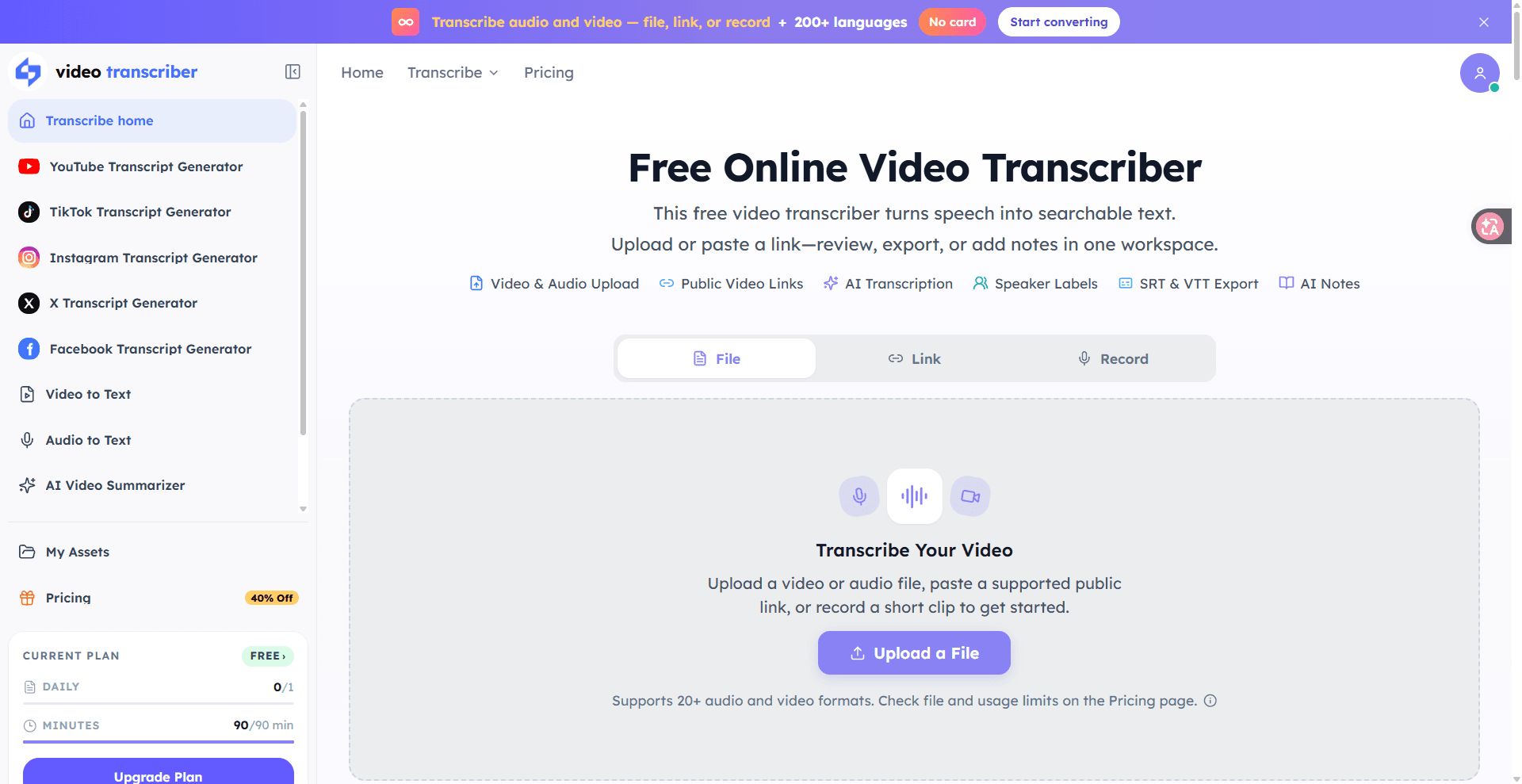 video transcriber