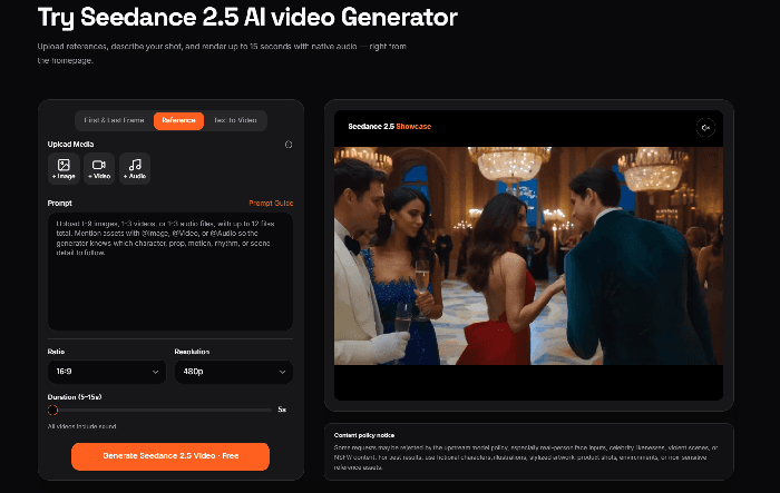 Seedance 2.5 Online
