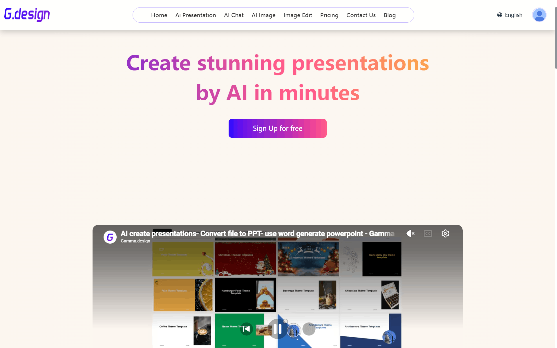 AI Presentation in minutes, over 1000 Templates