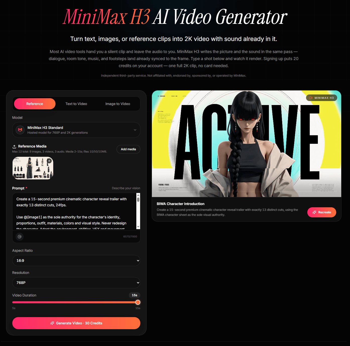 MiniMax H3 Video