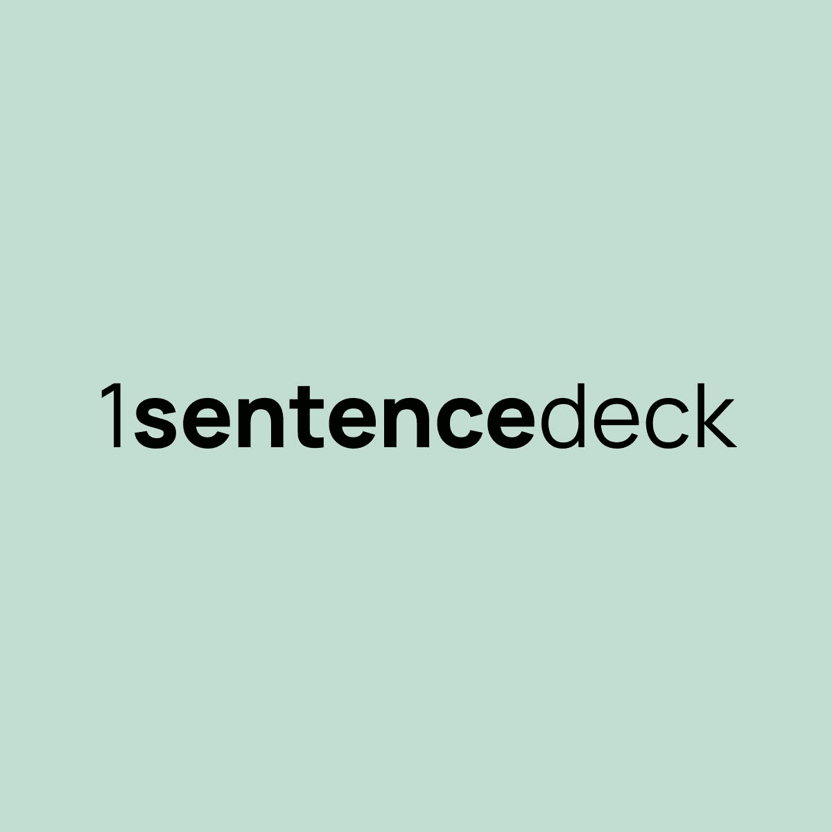 1Sentence Deck