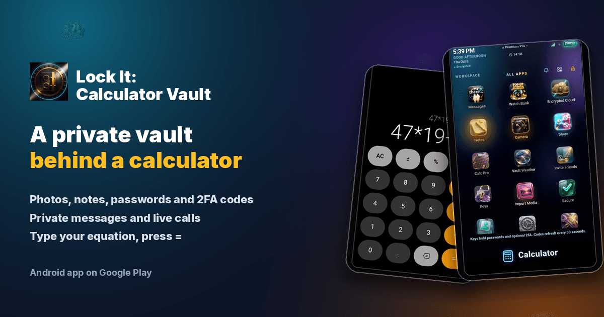 Lock It: Calculator Vault
