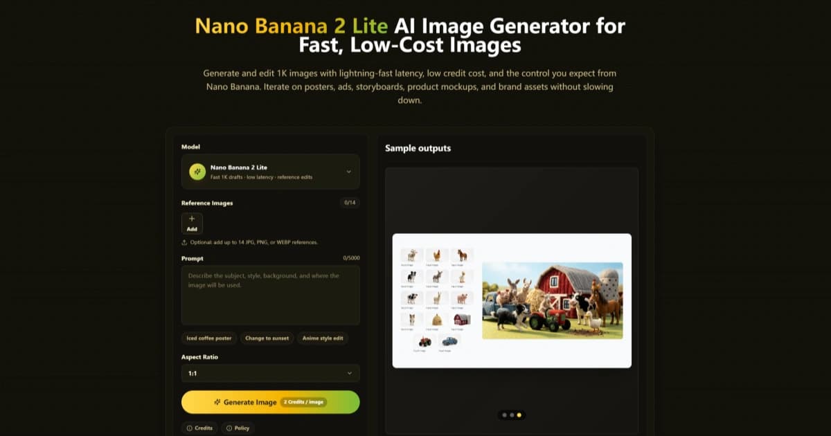 Nano Banana 2 Lite